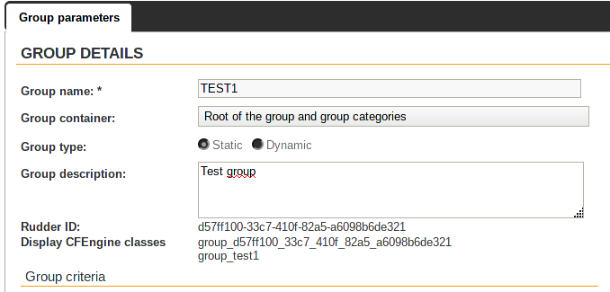 Display group classes